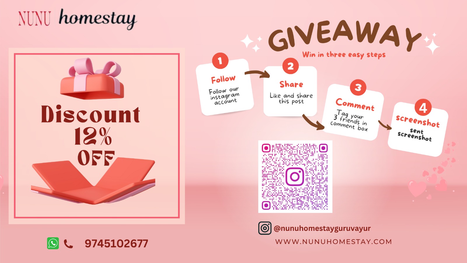 12% Off giveaway alert - Guest House in Guruvayoor
